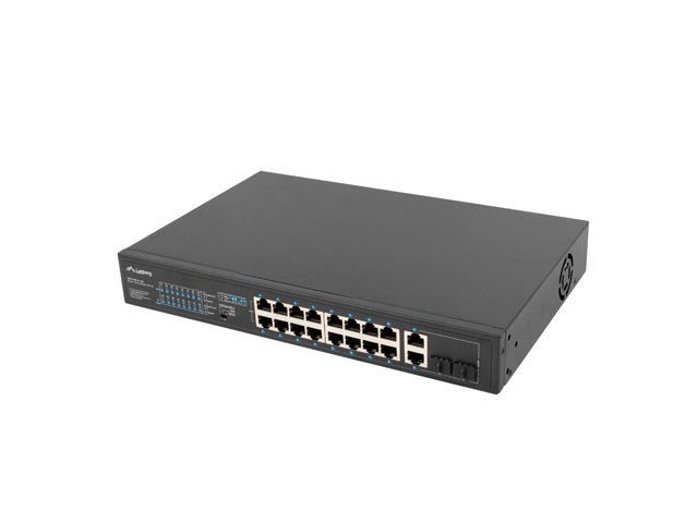 Lanberg 16X 100MB POE+/2X 1GB/1X SFP UNMANAGED RACK 150W
