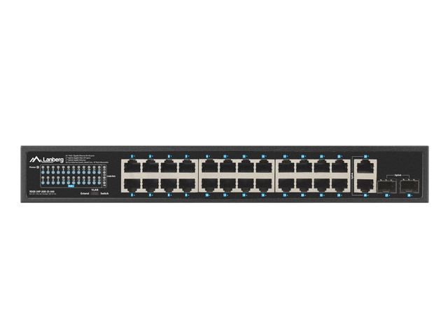 Lanberg 24X 1GB POE+/2X GB 2X SFP RACK 19" GIGABIT ETHERNET 360W