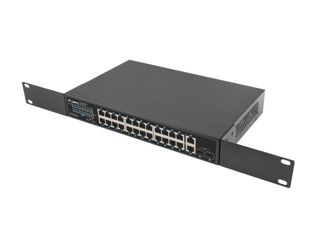 Lanberg 24X 1GB POE+/2X GB 2X SFP RACK 19" GIGABIT ETHERNET 360W