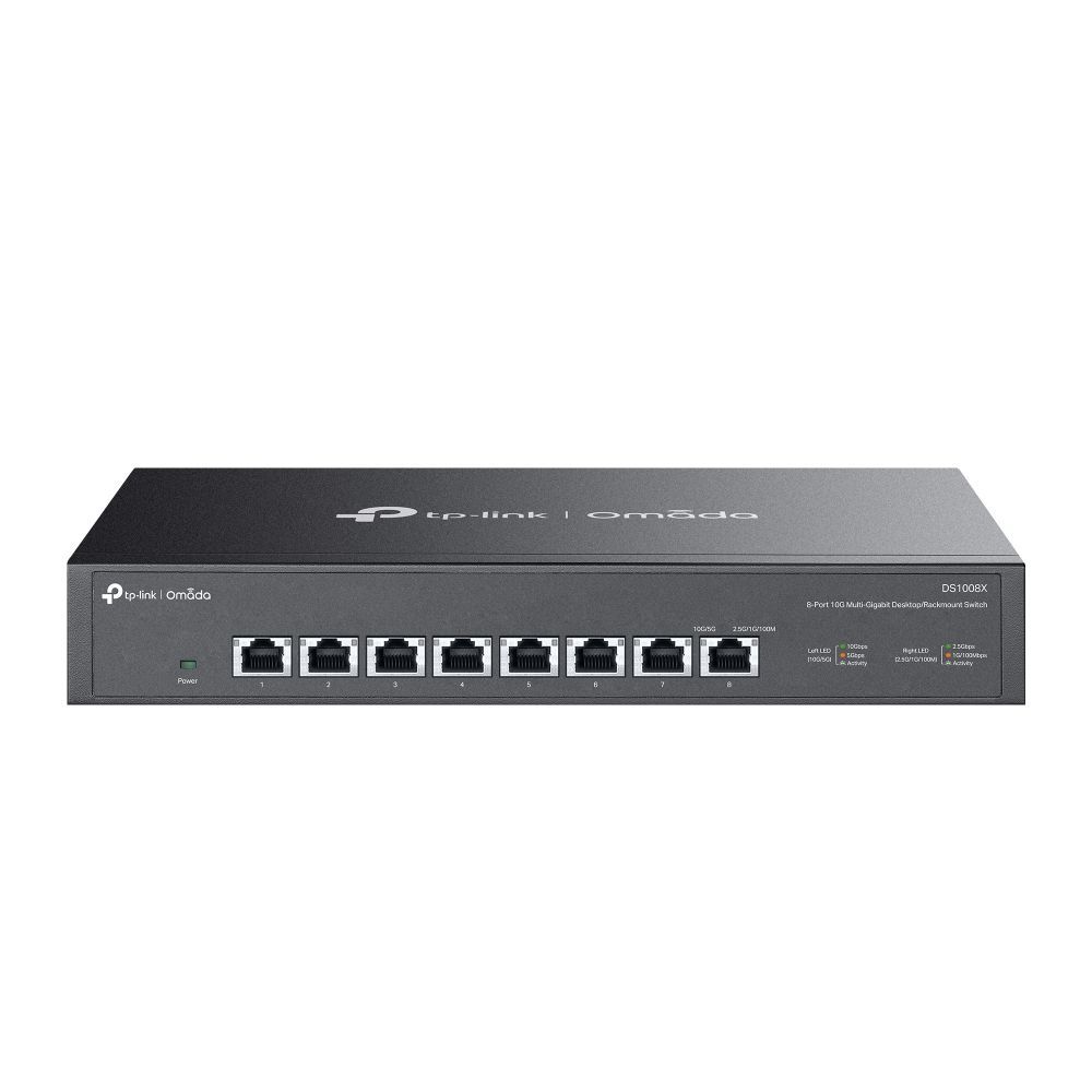 TP-Link DS1008X Omada 8-Port 10G Unmanaged Desktop/Rackmount Switch TP-Link DS1008X Omada 8-Port 10G Unmanaged Desktop/Rackmount Switch