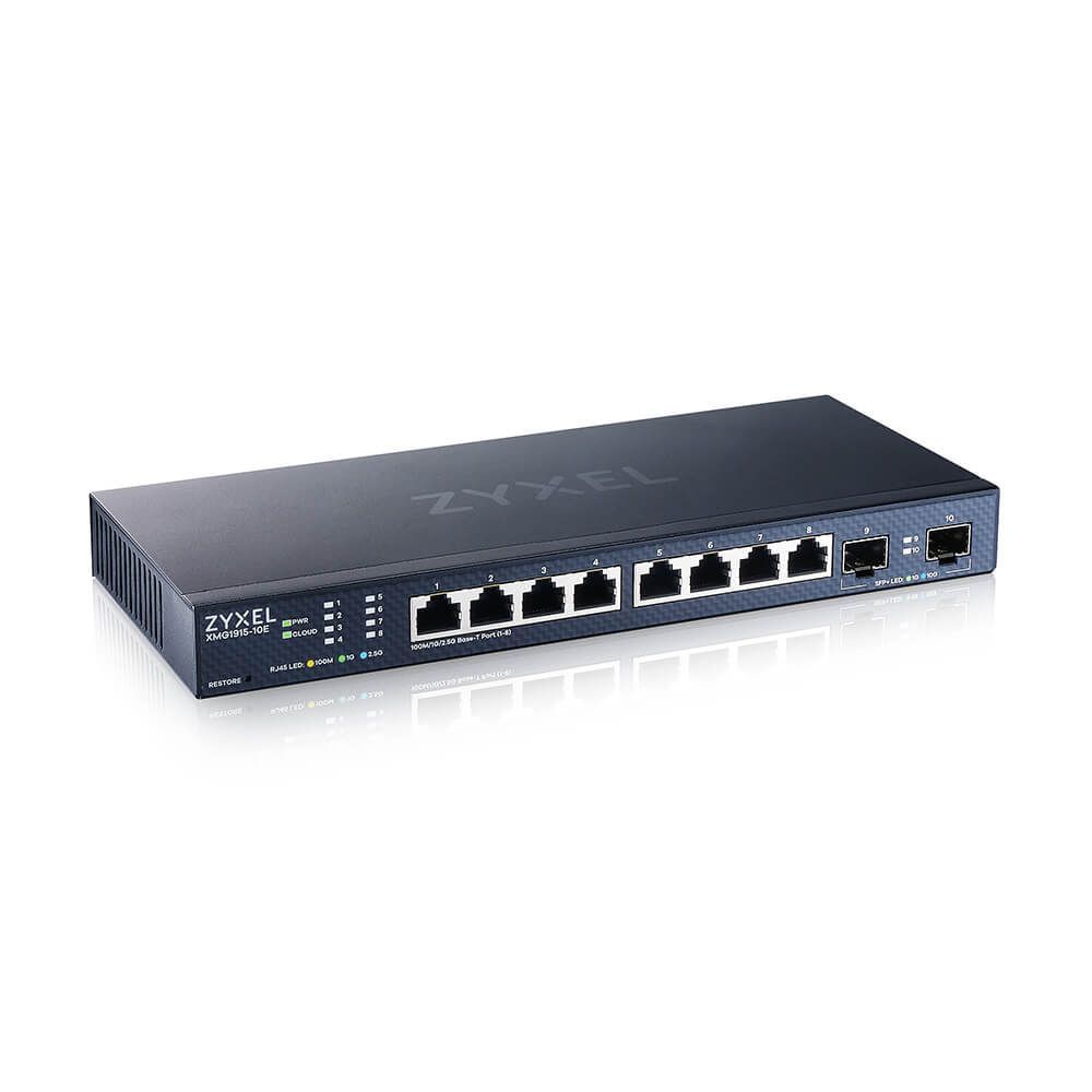 ZyXEL XMG1915-10E 8-Port Managed L2 2,5G Ethernet Switch Grey ZyXEL XMG1915-10E 8-Port Managed L2 2,5G Ethernet Switch Grey