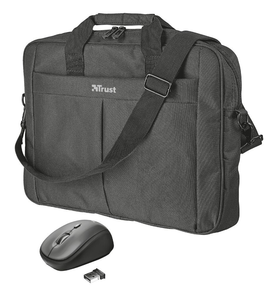 Trust Primo 16" Carry bag Black with wireless mouse Trust Primo 16" Carry bag Black with wireless mouse