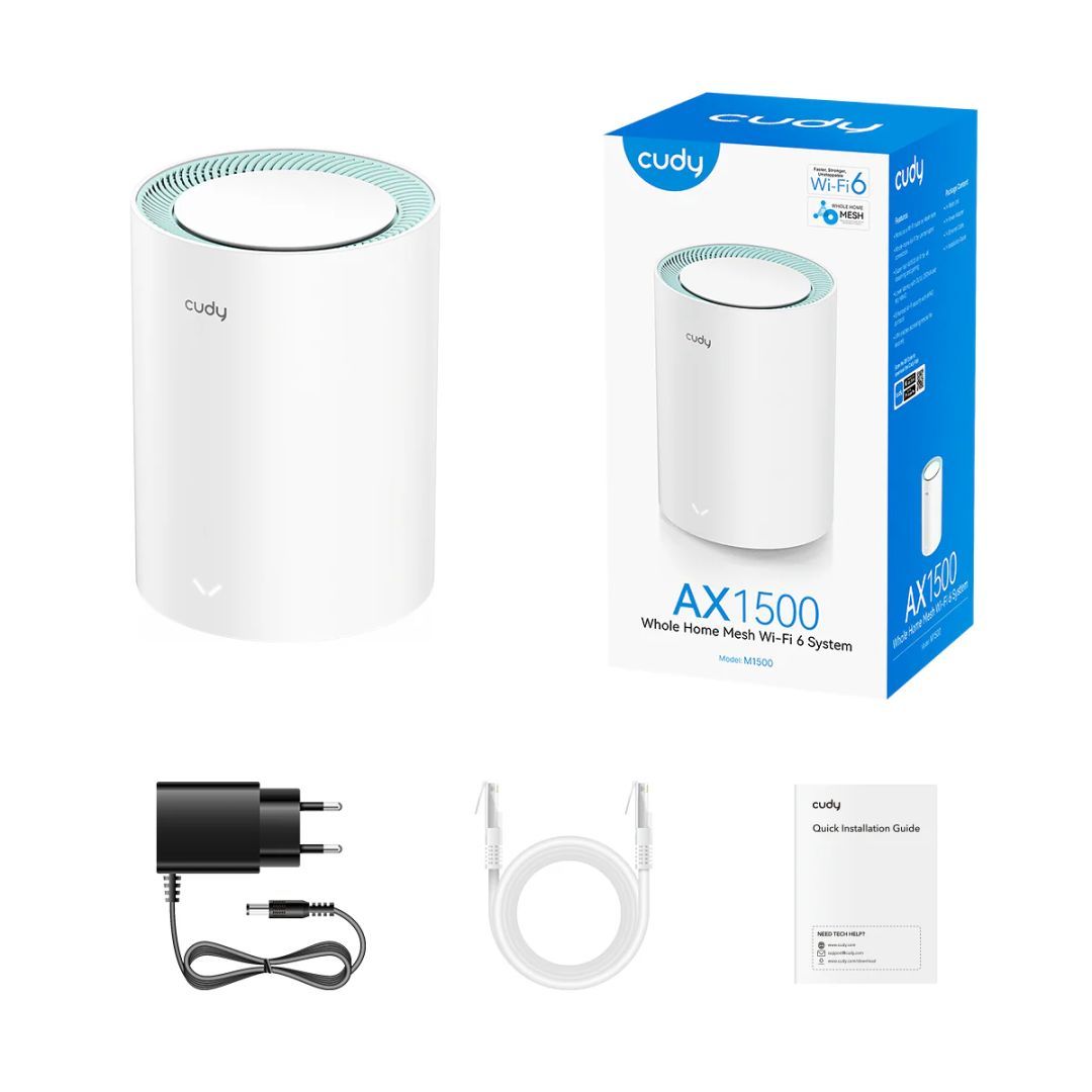 Cudy M1500 AX1500 Whole Home Mesh WiFi System (1-Pack) Cudy M1500 AX1500 Whole Home Mesh WiFi System (1-Pack)