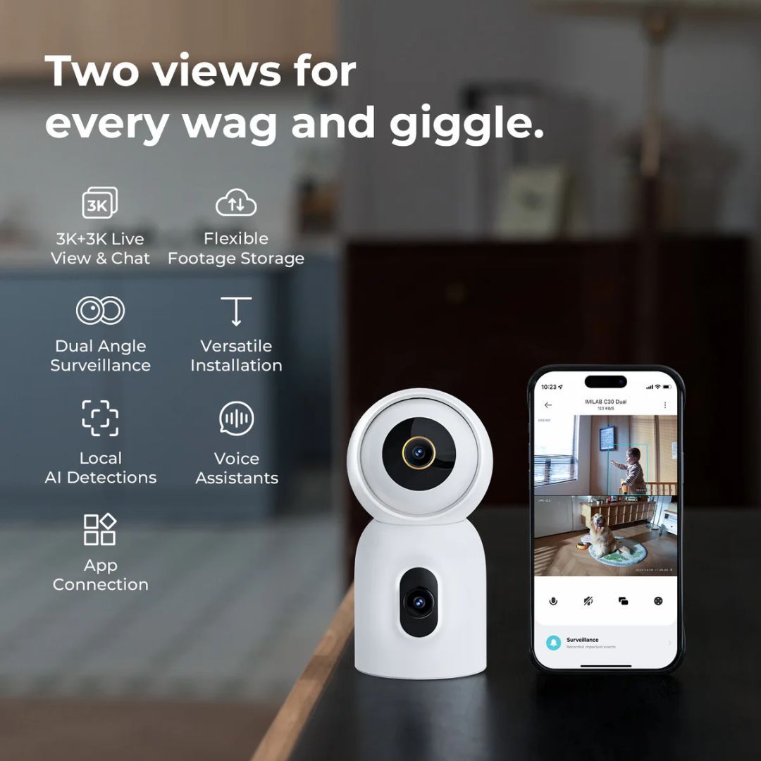 Xiaomi Imilab C30 Dual 3K+3K WiFi Plug-in Indoor Camera