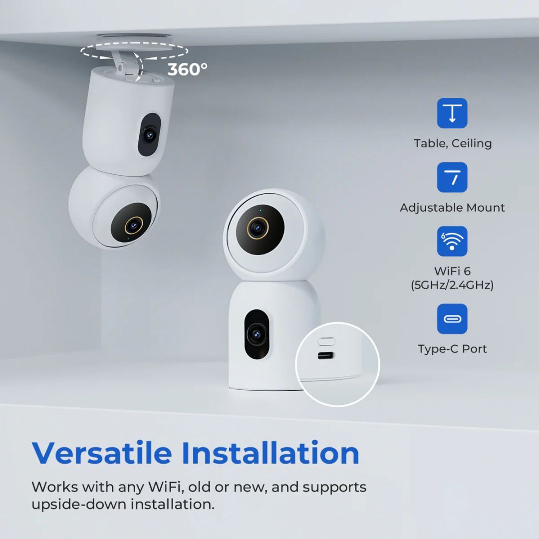 Xiaomi Imilab C30 Dual 3K+3K WiFi Plug-in Indoor Camera