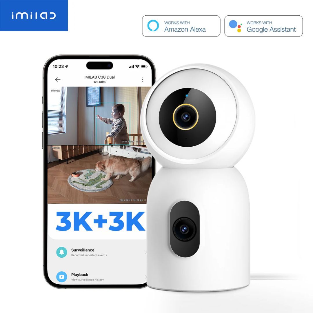 Xiaomi Imilab C30 Dual 3K+3K WiFi Plug-in Indoor Camera