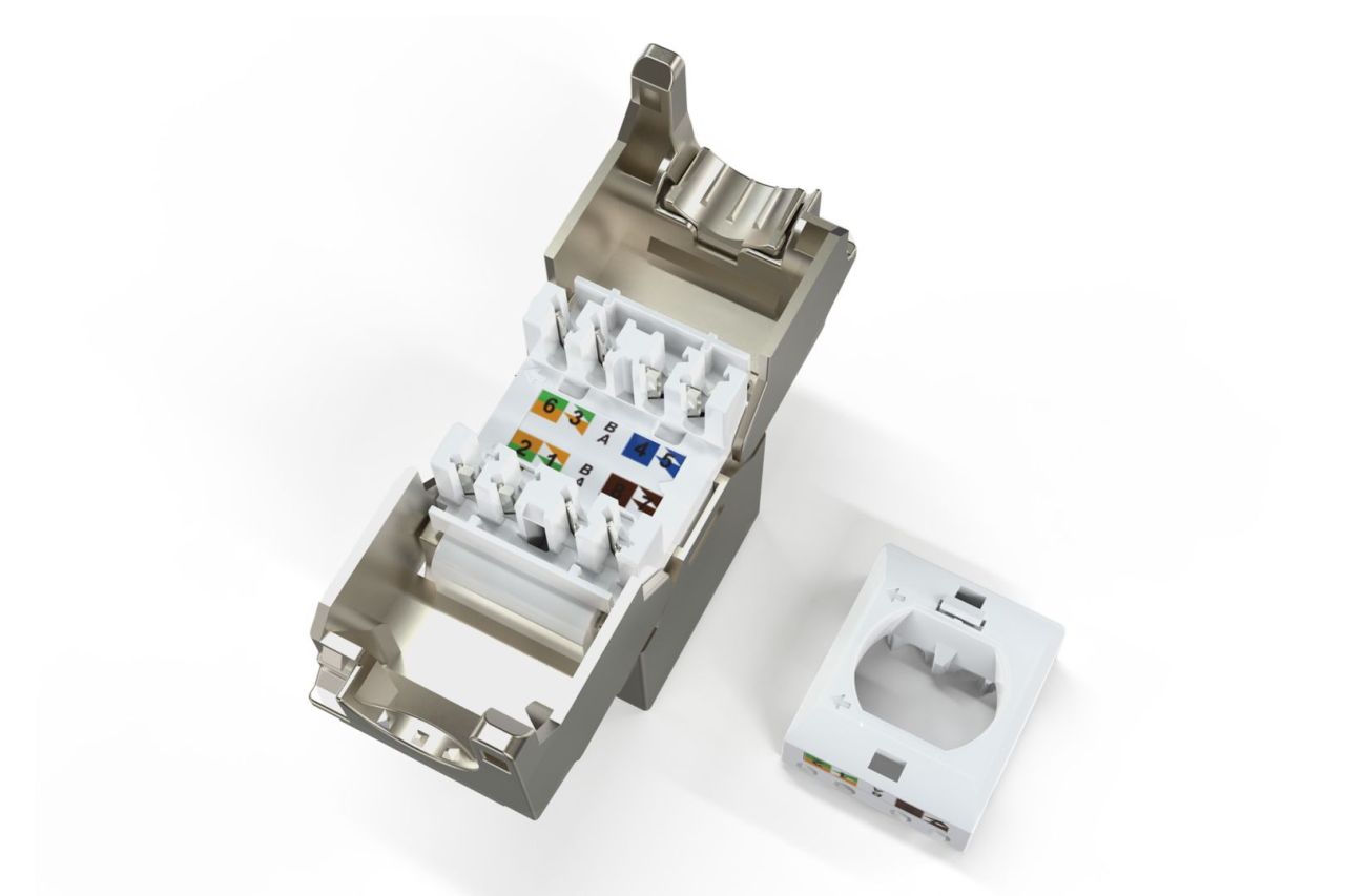 Digitus CAT 6A Keystone Jack, shielded,Re-embedded 12pc Digitus CAT 6A Keystone Jack, shielded,Re-embedded 12pc