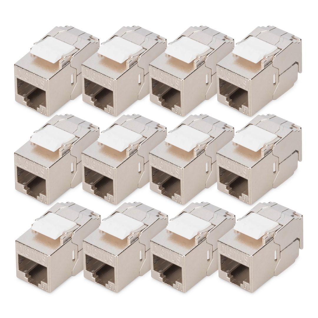 Digitus CAT 6A Keystone Jack, shielded,Re-embedded 12pc Digitus CAT 6A Keystone Jack, shielded,Re-embedded 12pc