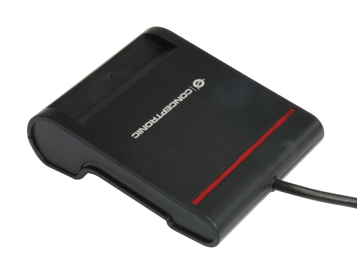 Conceptronic SCR01B Smart ID Card Reader Black Conceptronic SCR01B Smart ID Card Reader Black