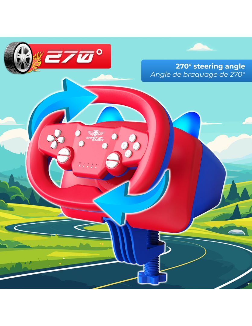 Spirit Of Gamer Race Wheel Pro Air Wireless Kormány Red/Blue Spirit Of Gamer Race Wheel Pro Air Wireless Kormány Red/Blue