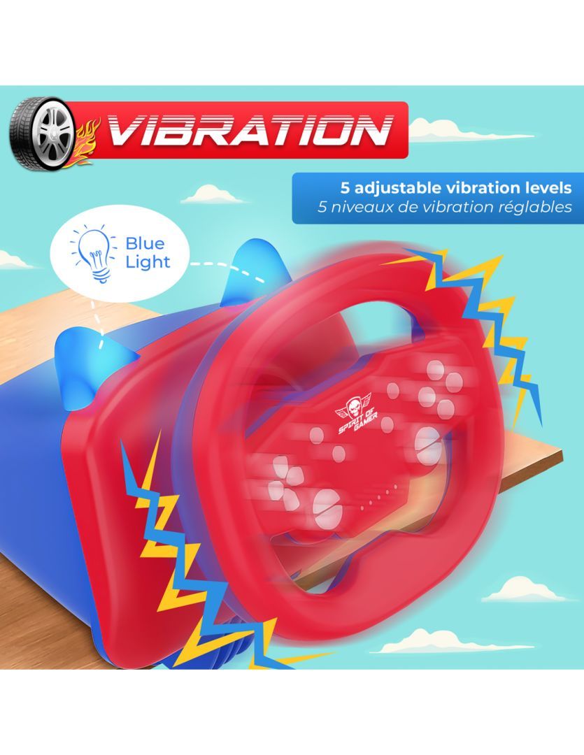 Spirit Of Gamer Race Wheel Pro Air Wireless Kormány Red/Blue Spirit Of Gamer Race Wheel Pro Air Wireless Kormány Red/Blue