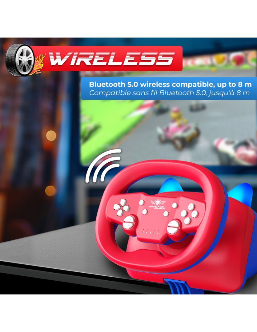 Spirit Of Gamer Race Wheel Pro Air Wireless Kormány Red/Blue Spirit Of Gamer Race Wheel Pro Air Wireless Kormány Red/Blue