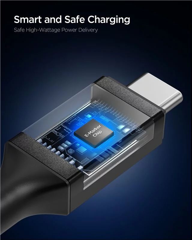 Spigen Essential USB C to USB C 240W Cable 1,2m Black Spigen Essential USB C to USB C 240W Cable 1,2m Black