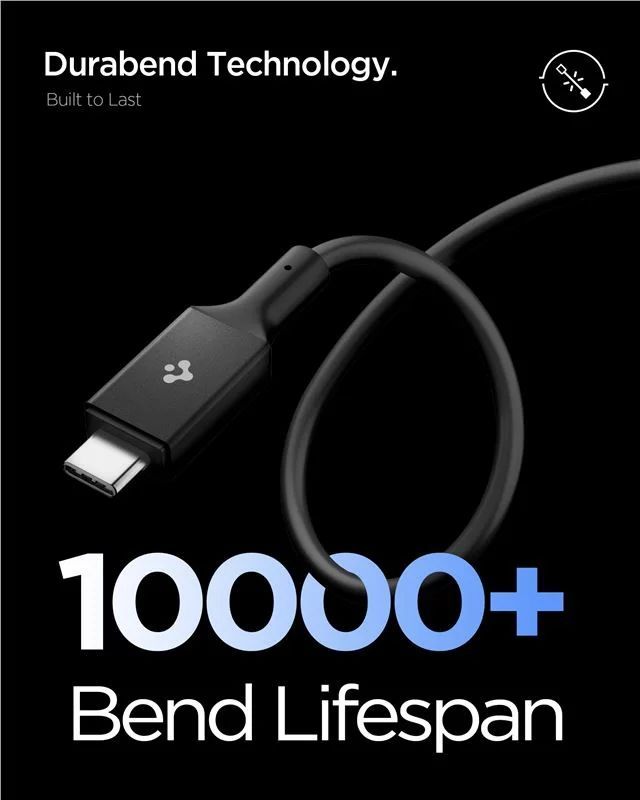 Spigen Essential USB C to USB C 240W Cable 1,2m Black Spigen Essential USB C to USB C 240W Cable 1,2m Black