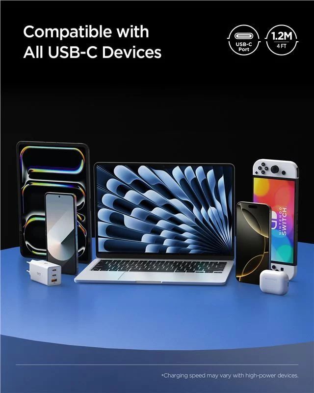 Spigen Essential USB C to USB C 240W Cable 1,2m Black Spigen Essential USB C to USB C 240W Cable 1,2m Black