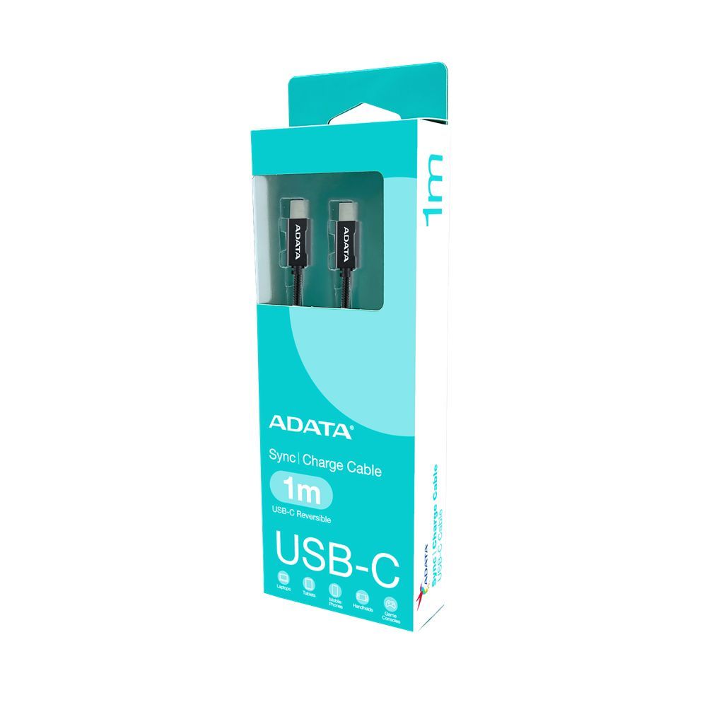 A-Data USB-C to USB-C Cable 1m Black