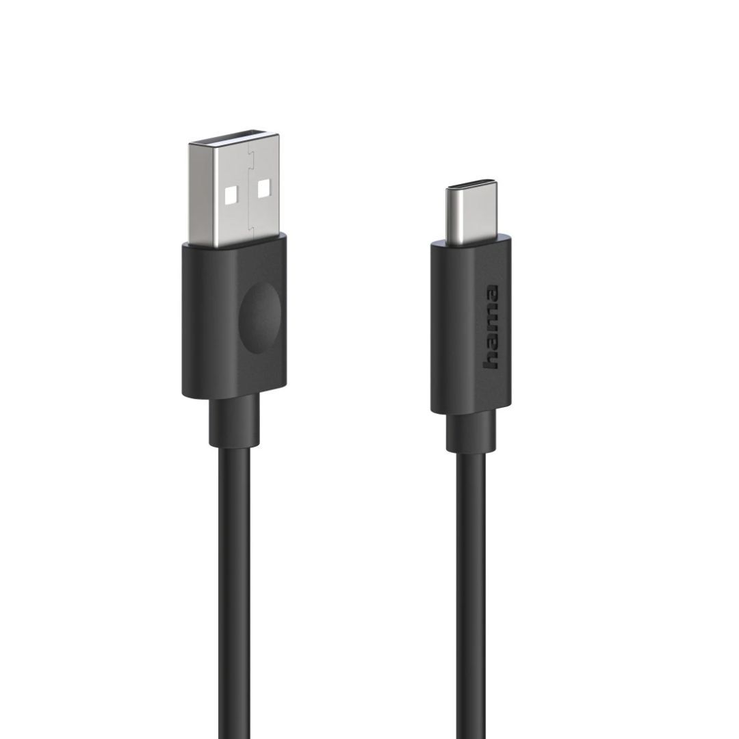 Hama USB-A to USB-C 60W Cable 1,2m Black Hama USB-A to USB-C 60W Cable 1,2m Black