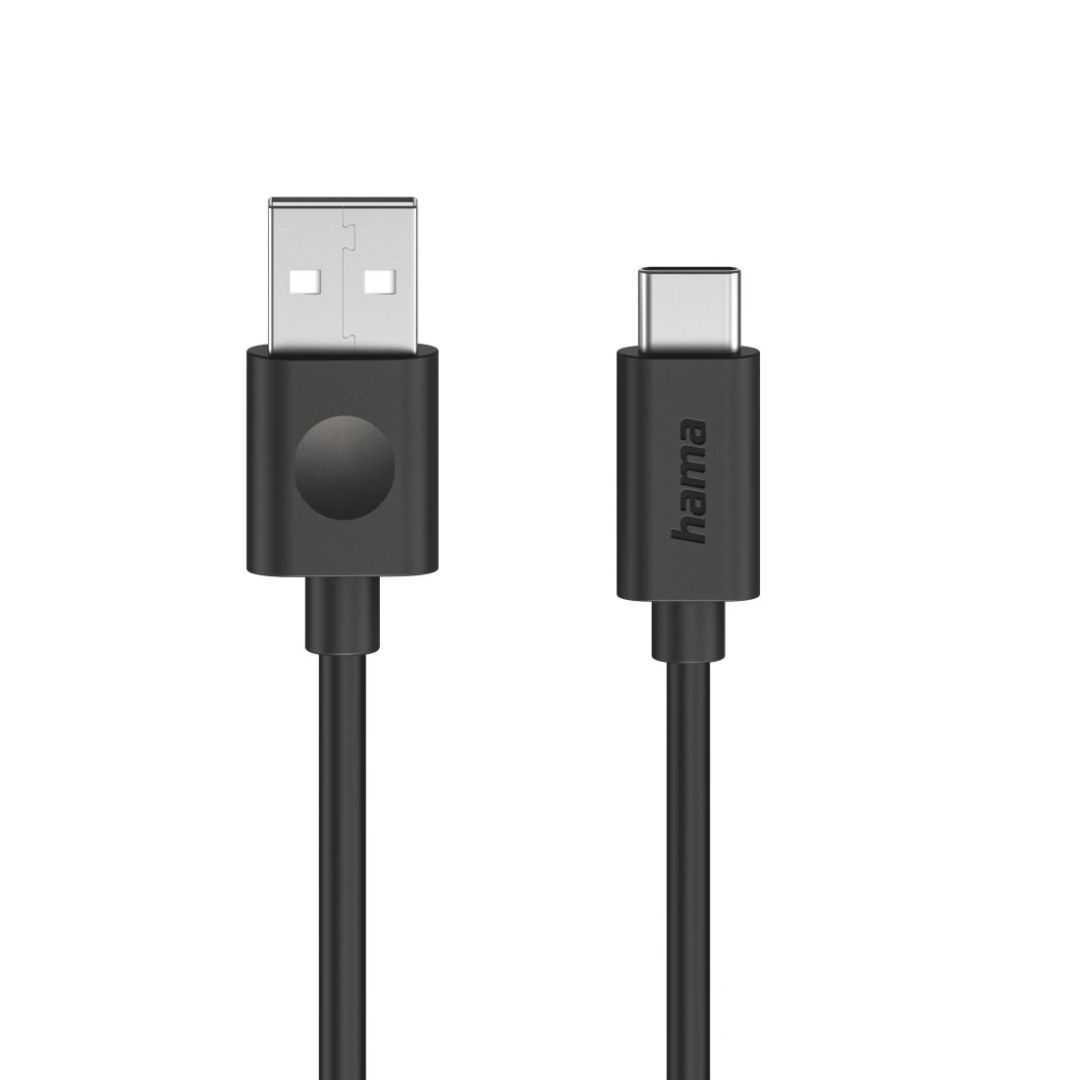 Hama USB-A to USB-C 60W Cable 1,2m Black Hama USB-A to USB-C 60W Cable 1,2m Black