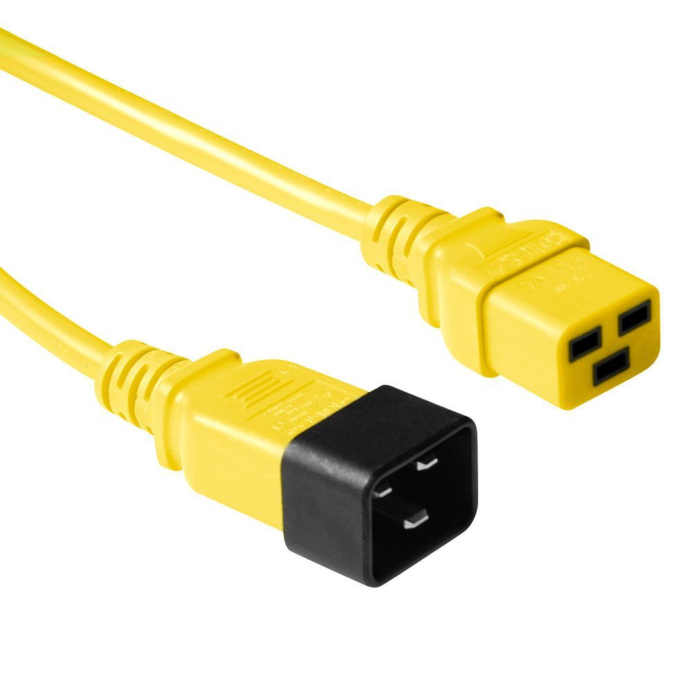ACT Powercord C19 - C20 0,6m Yellow ACT Powercord C19 - C20 0,6m Yellow