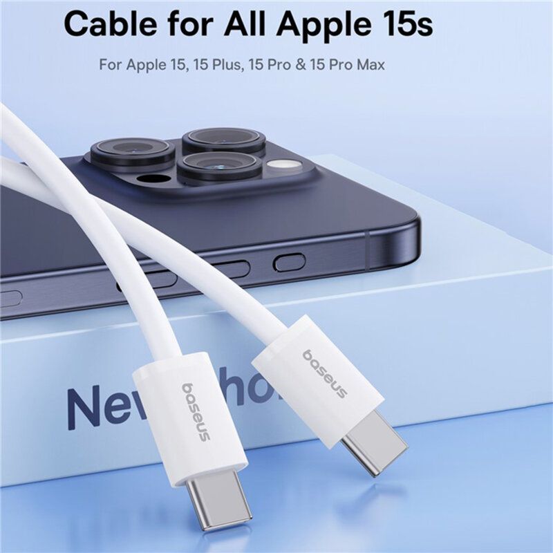 Baseus Superior USB C to USB C 30W data cable 2m White Baseus Superior USB C to USB C 30W data cable 2m White