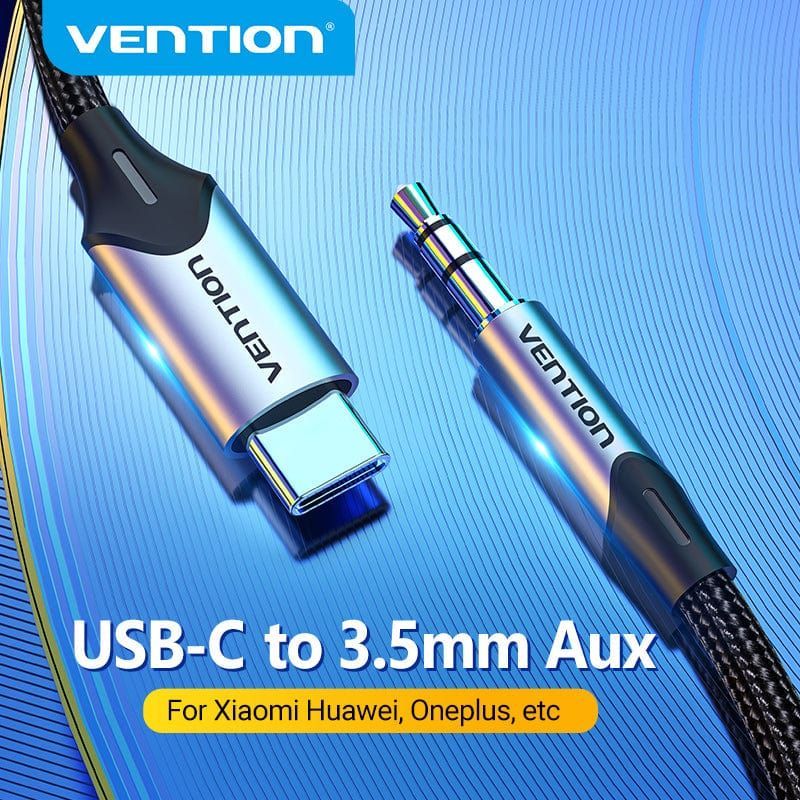 Vention USB-C Male to 3.5mm Male Audio Adapter cable 1m Black Vention USB-C Male to 3.5mm Male Audio Adapter cable 1m Black