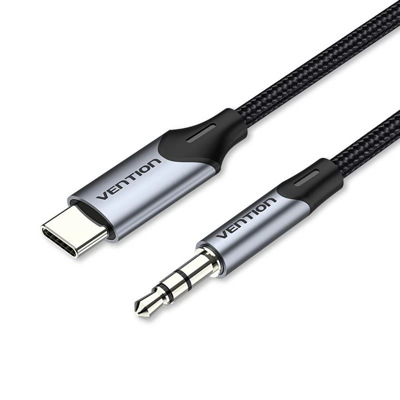 Vention USB-C Male to 3.5mm Male Audio Adapter cable 1m Black Vention USB-C Male to 3.5mm Male Audio Adapter cable 1m Black
