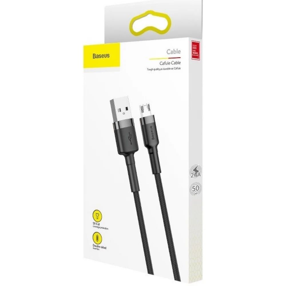 Baseus Cafule USB-Micro USB Cable 0,5m Black/Silver Baseus Cafule USB-Micro USB Cable 0,5m Black/Silver