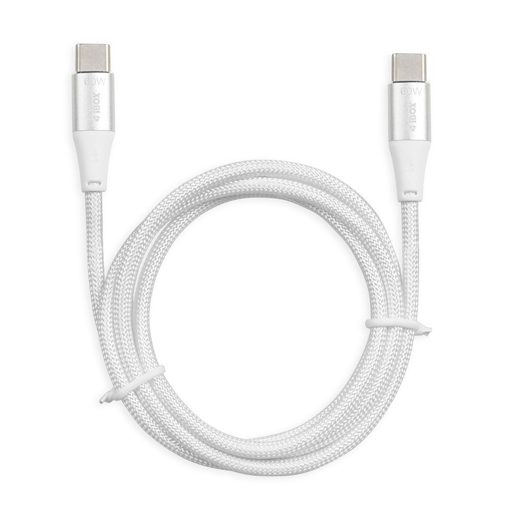 iBox IKUTC1W USB-C - USB-C Cable 60W 1m White iBox IKUTC1W USB-C - USB-C Cable 60W 1m White