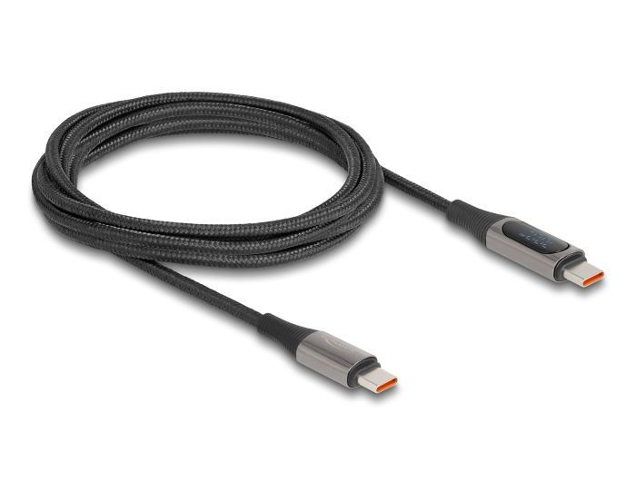 DeLock USB-C to USB-C male/male cable 2m Black