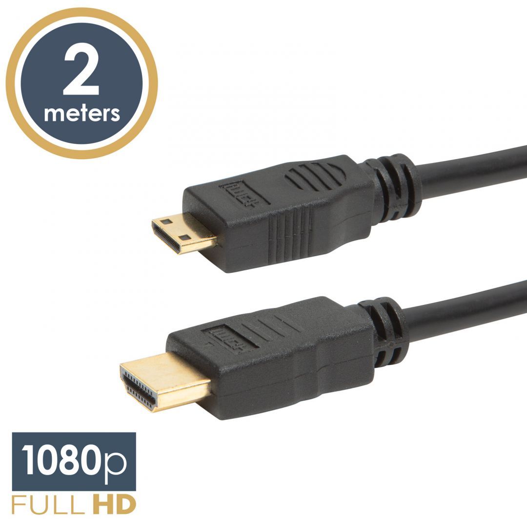 Delight HDMI kábel HDMI M - mini HDMI M 2m Black Delight HDMI kábel HDMI M - mini HDMI M 2m Black