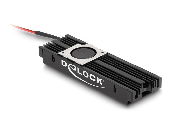 DeLock Heat sink with Fan for M.2 SSD 2280 Black DeLock Heat sink with Fan for M.2 SSD 2280 Black