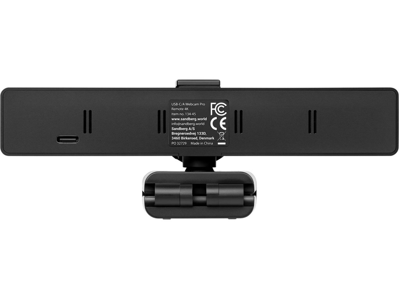 Sandberg USB-C/A Pro Remote 4K Webkamera Black Sandberg USB-C/A Pro Remote 4K Webkamera Black