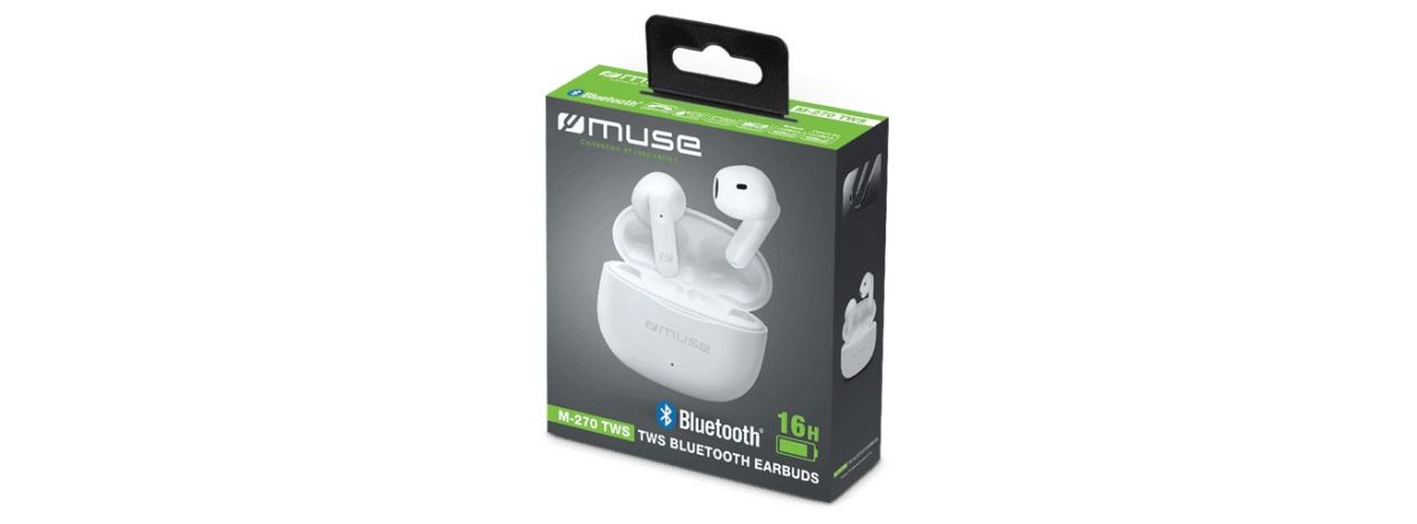 Muse M-270 TWS Bluetooth Headset White Muse M-270 TWS Bluetooth Headset White
