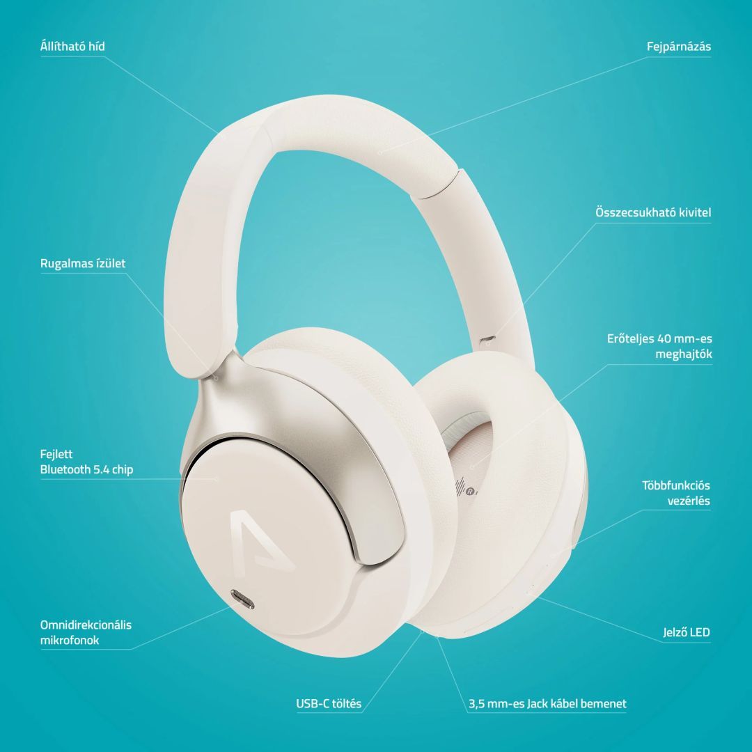 Lamax HighComfort2 ANC Bluetooth Headset White Lamax HighComfort2 ANC Bluetooth Headset White