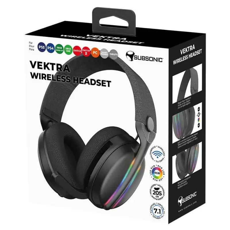 Subsonic Multi Vektra Wireless Headset Black Subsonic Multi Vektra Wireless Headset Black