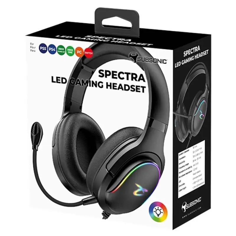 Subsonic Multi Spectra Gamer Headset Black Subsonic Multi Spectra Gamer Headset Black