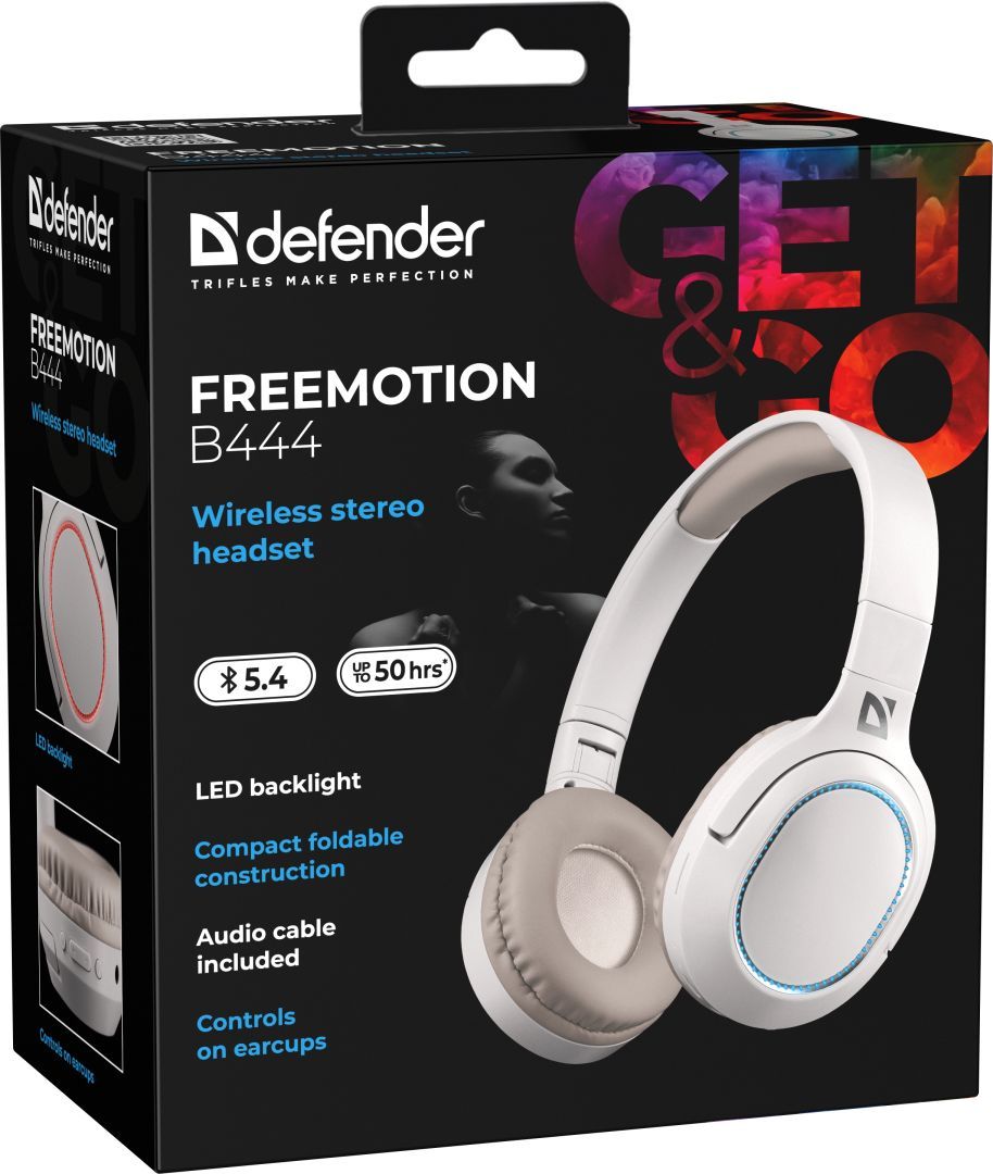 Defender FreeMotion B444 Wireless stereo headset Beige