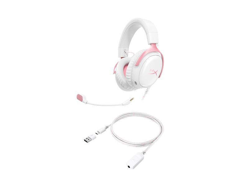 HP HyperX Cloud III Gaming Headset White/Pink HP HyperX Cloud III Gaming Headset White/Pink