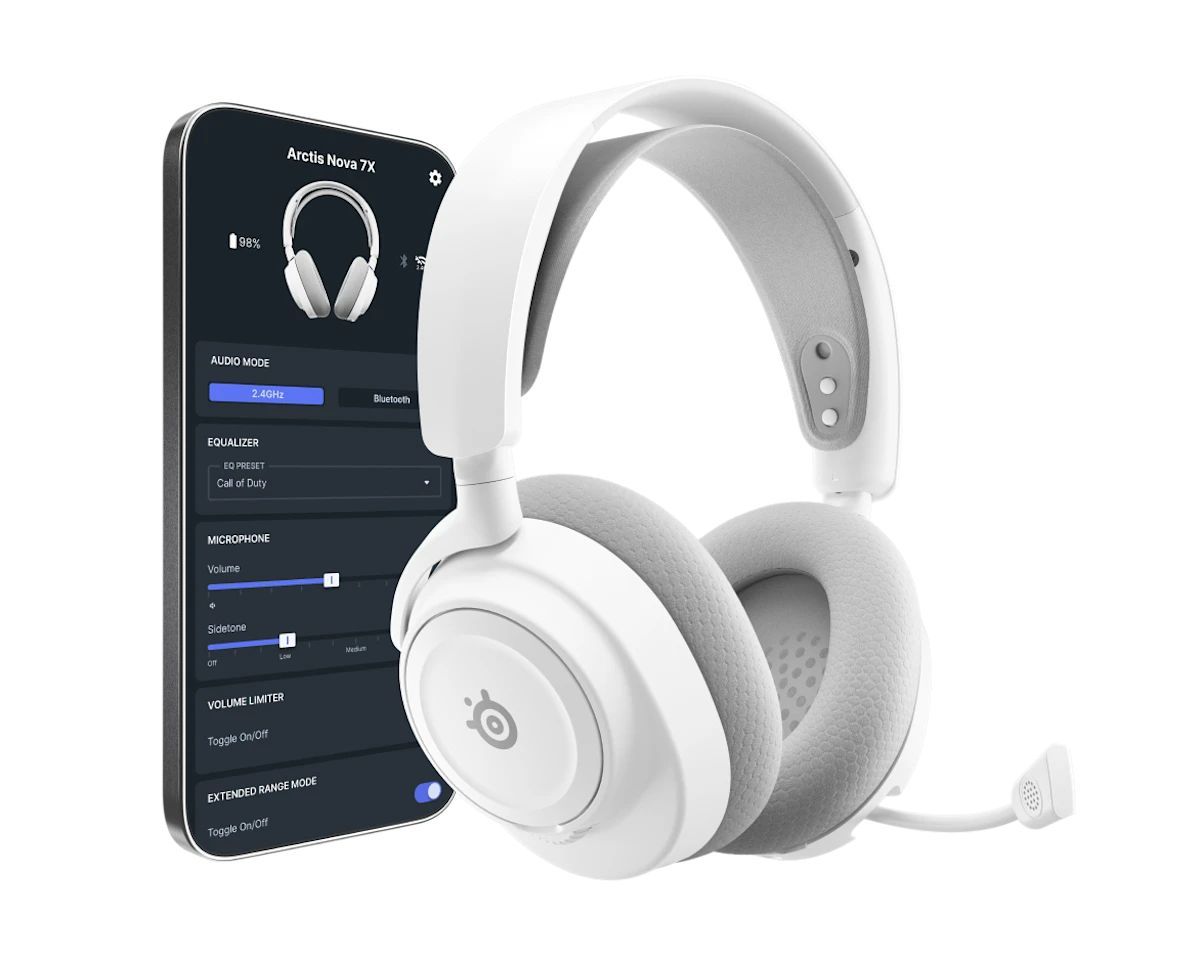 Steelseries Arctis Nova 7X Gen 2 Wireless Bluetooth Gaming Headset White Steelseries Arctis Nova 7X Gen 2 Wireless Bluetooth Gaming Headset White