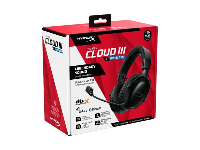 HP HyperX Cloud III S Wireless Bluetooth Gaming Headset Black HP HyperX Cloud III S Wireless Bluetooth Gaming Headset Black