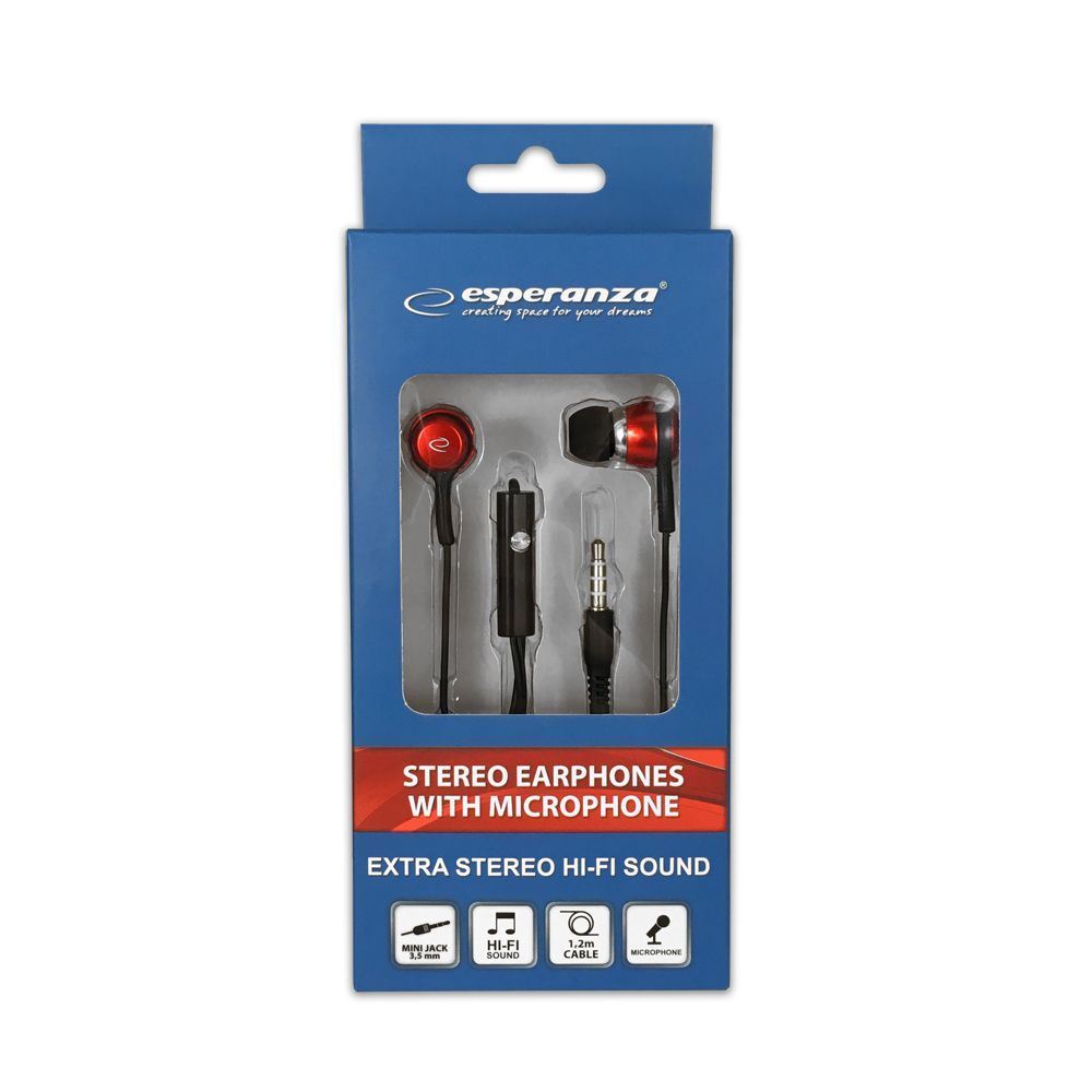 Esperanza EH192R Headset Black/Red Esperanza EH192R Headset Black/Red