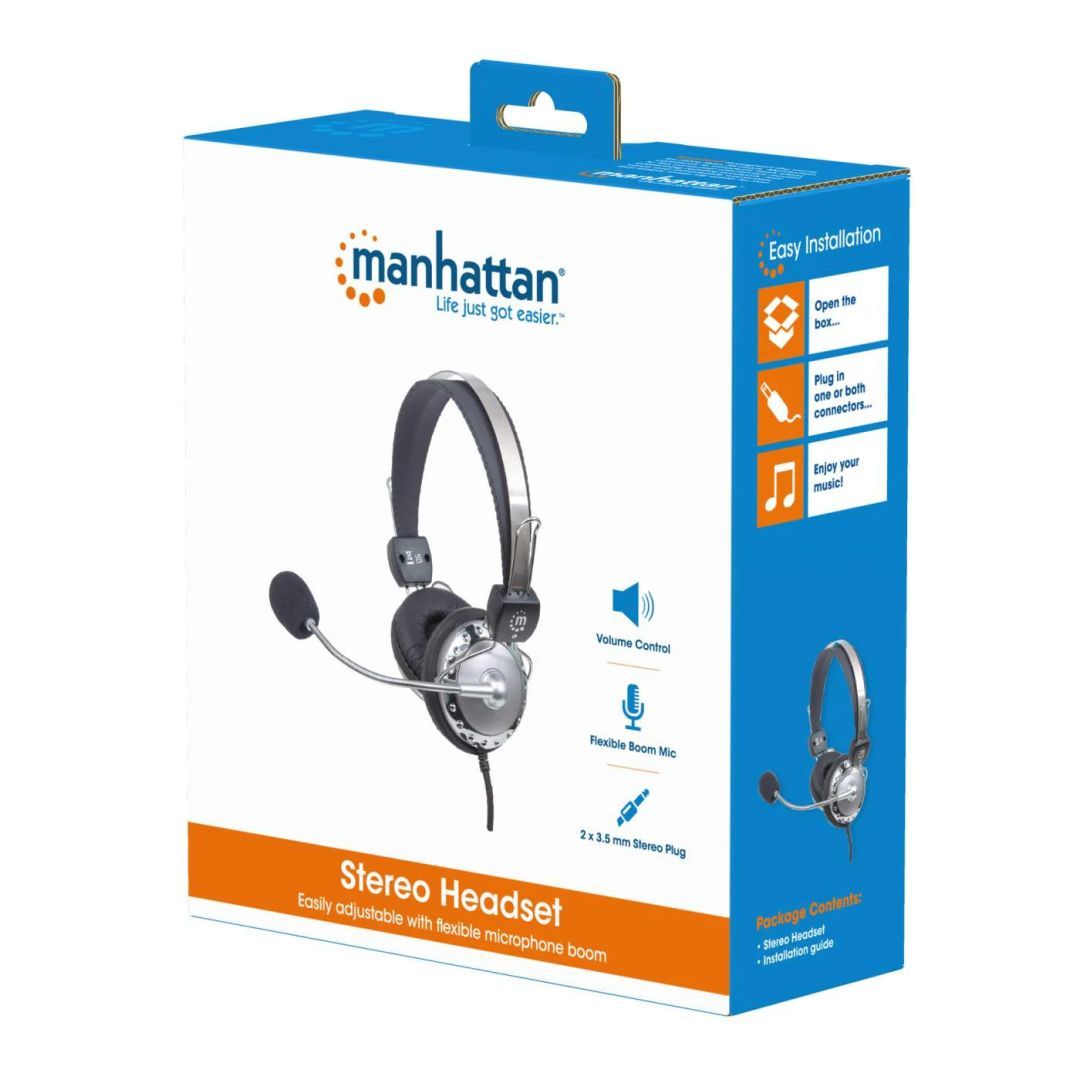 Manhattan Stereo Headset Black Manhattan Stereo Headset Black
