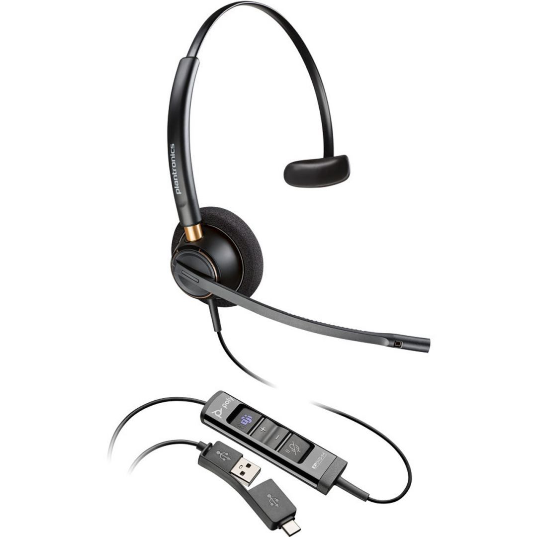 Poly Plantronics EncorePro 515 Mono Headset Black Poly Plantronics EncorePro 515 Mono Headset Black