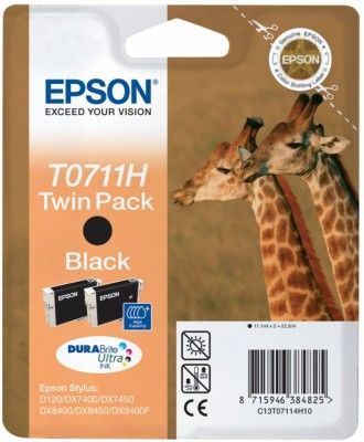 Epson T0711H Twin Pack Black Epson T0711H Twin Pack Black