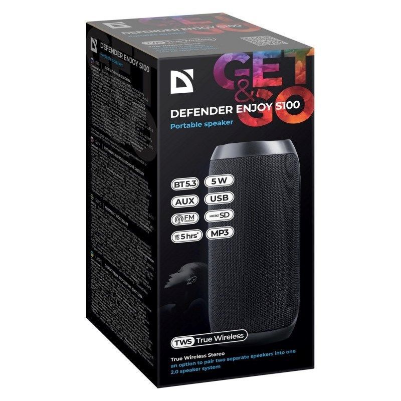 Defender Enjoy S100 Bluetooth Speaker Black Defender Enjoy S100 Bluetooth Speaker Black