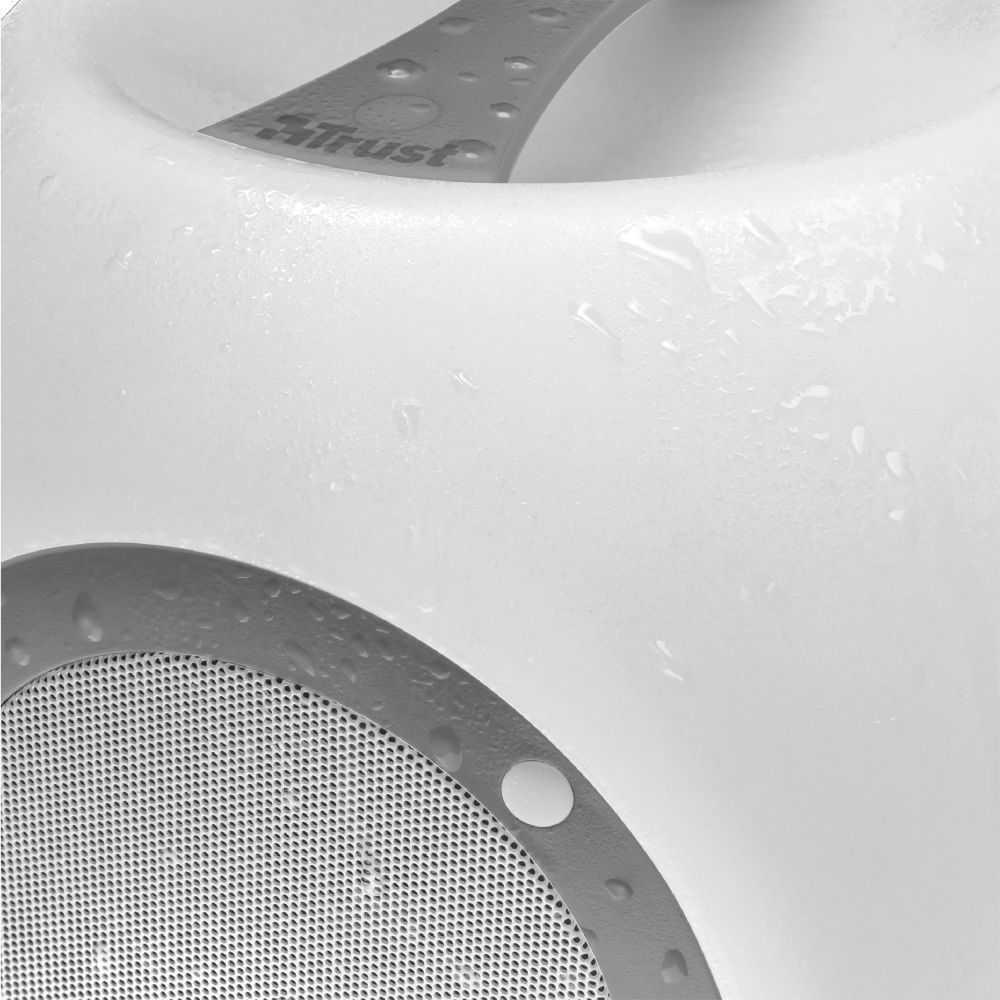 Trust Lara Wireless Bluetooth speaker with multi-colour party lights White Trust Lara Wireless Bluetooth speaker with multi-colour party lights White