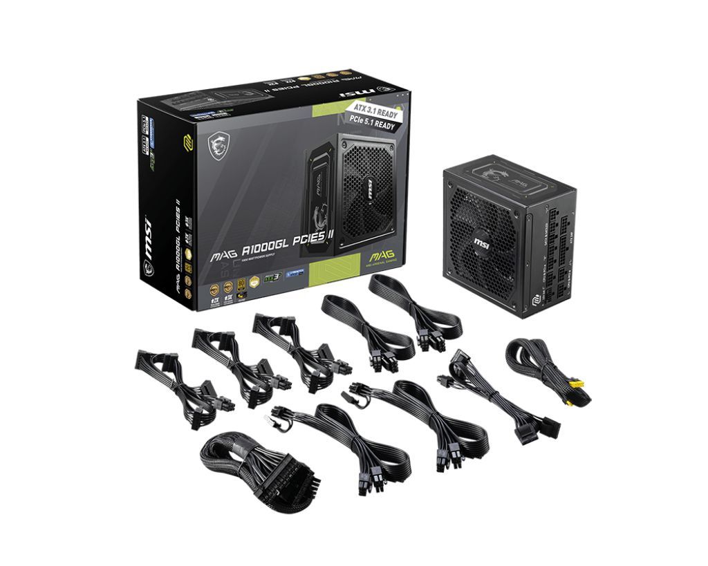 Msi 1000W 80+ Gold MAG A1000GL PCIE5 II Msi 1000W 80+ Gold MAG A1000GL PCIE5 II