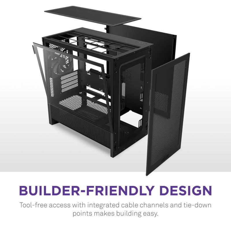 NZXT H3 Flow Tempered Glass Black NZXT H3 Flow Tempered Glass Black