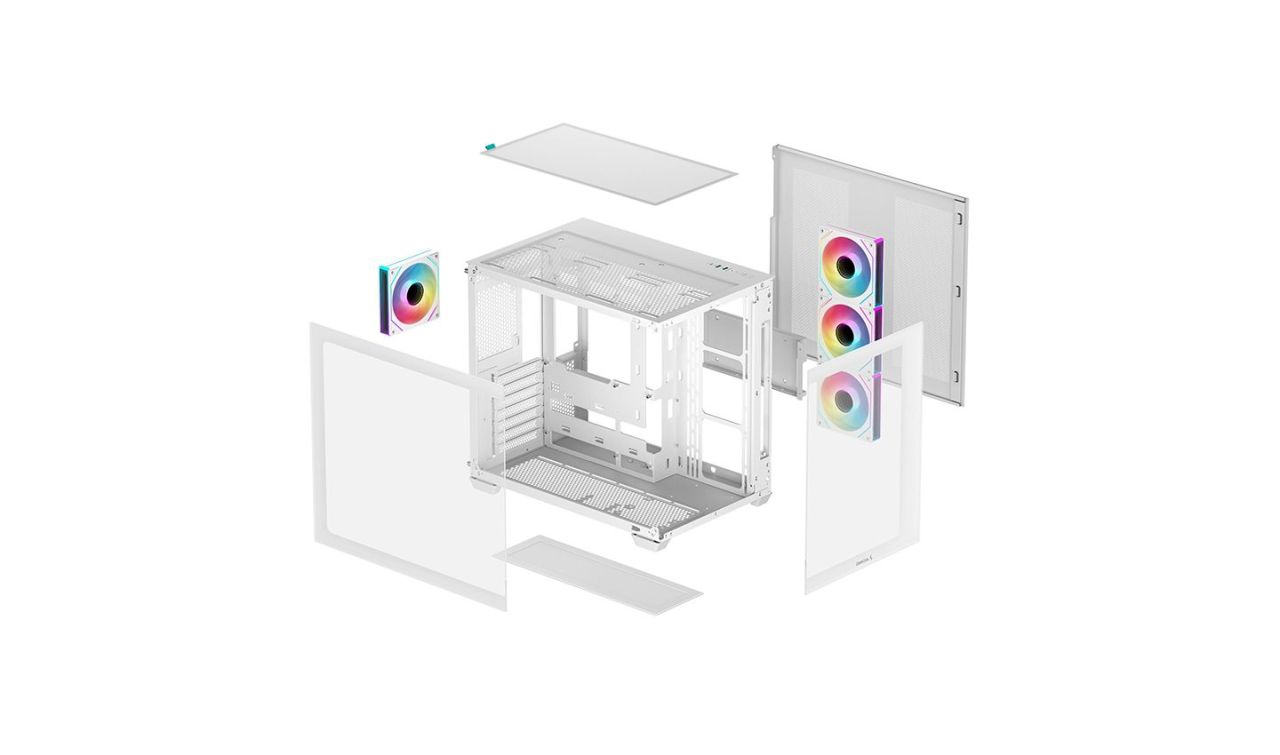 DeepCool CG530 F4 Tempered Glass White