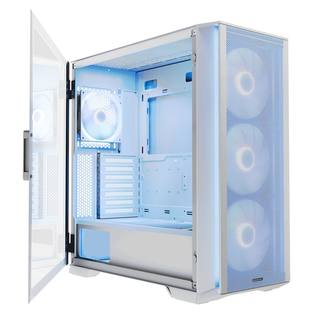 Modecom Horizon ARGB Flow Tempered Glass White